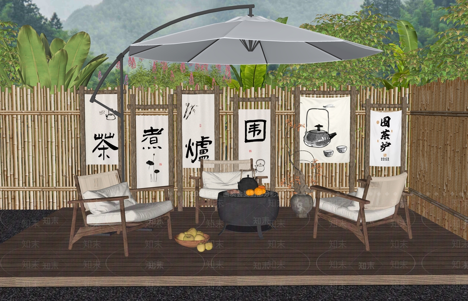 现代户外桌椅SU模型下载【ID:1186688519】