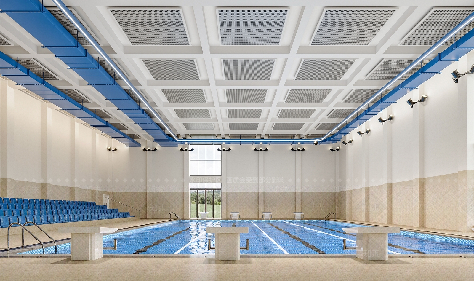 现代游泳馆3D模型下载【ID:1186697756】