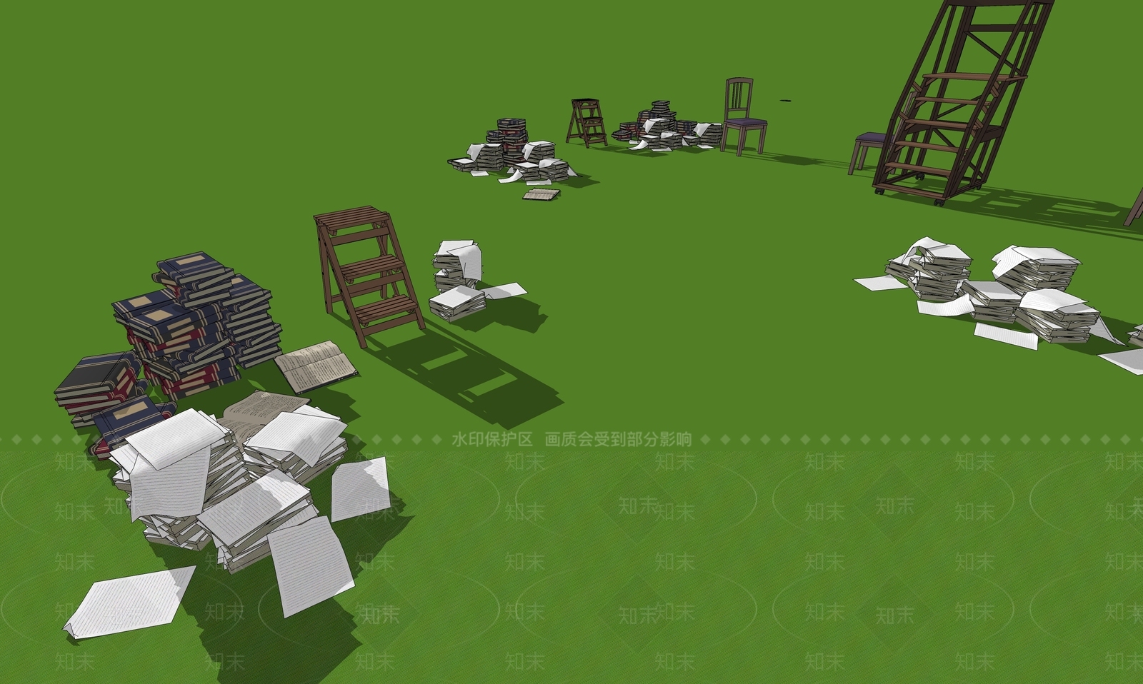 中式书籍SU模型下载【ID:1186697480】