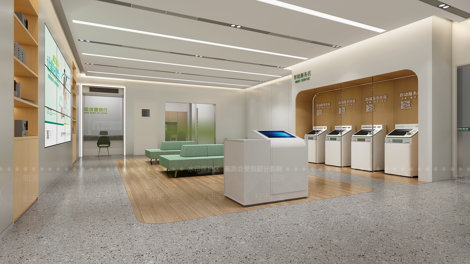 现代新中式银行3D模型下载【ID:1186703323】