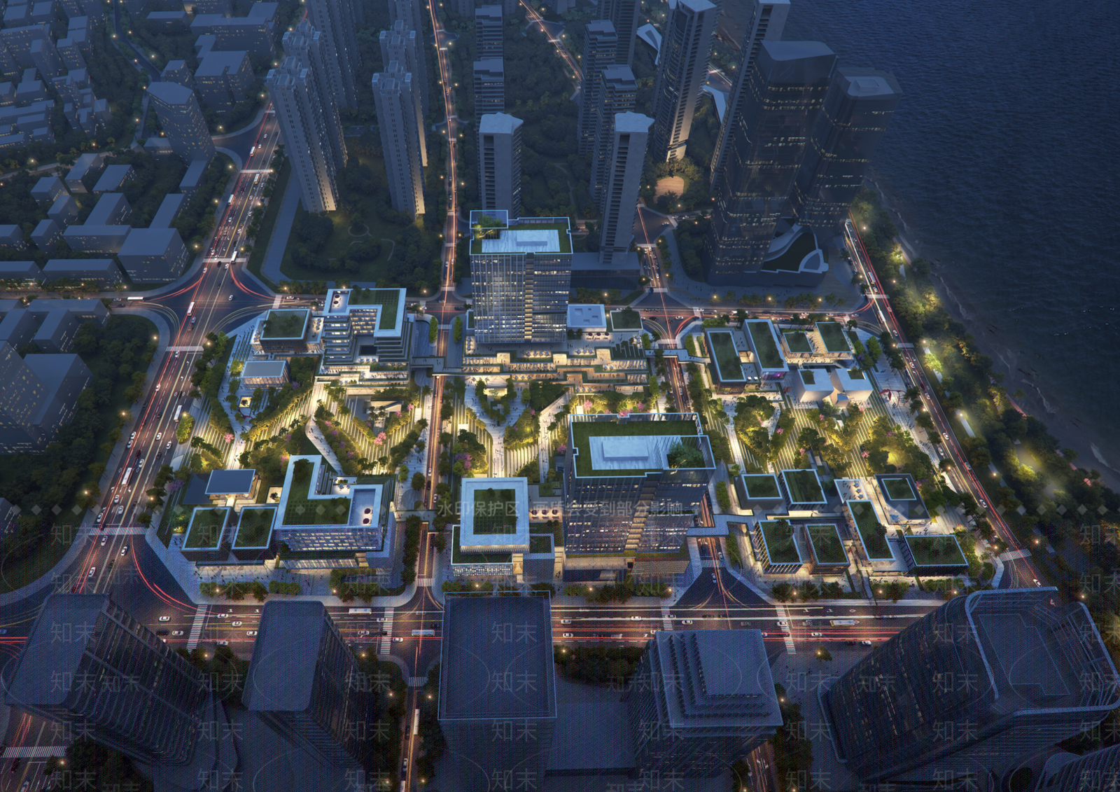 现代商业街SU模型下载【ID:1186704541】