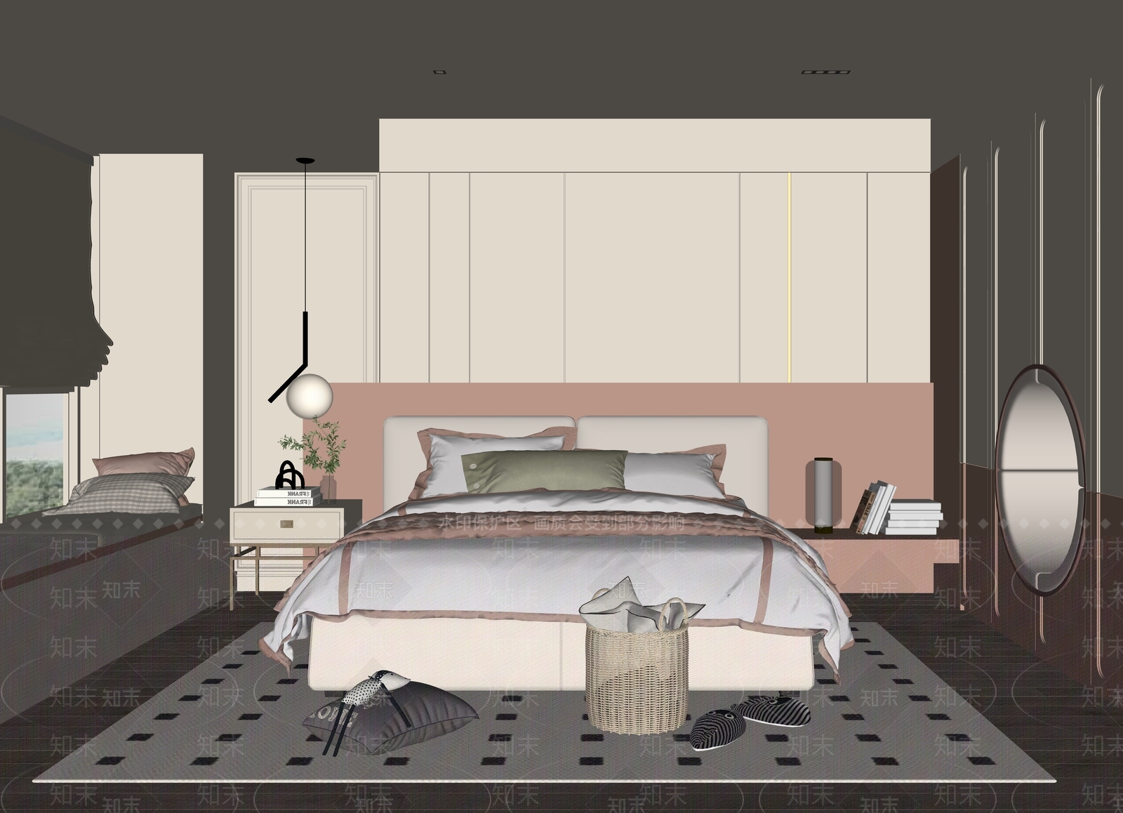 现代女孩房SU模型下载【ID:1186704884】
