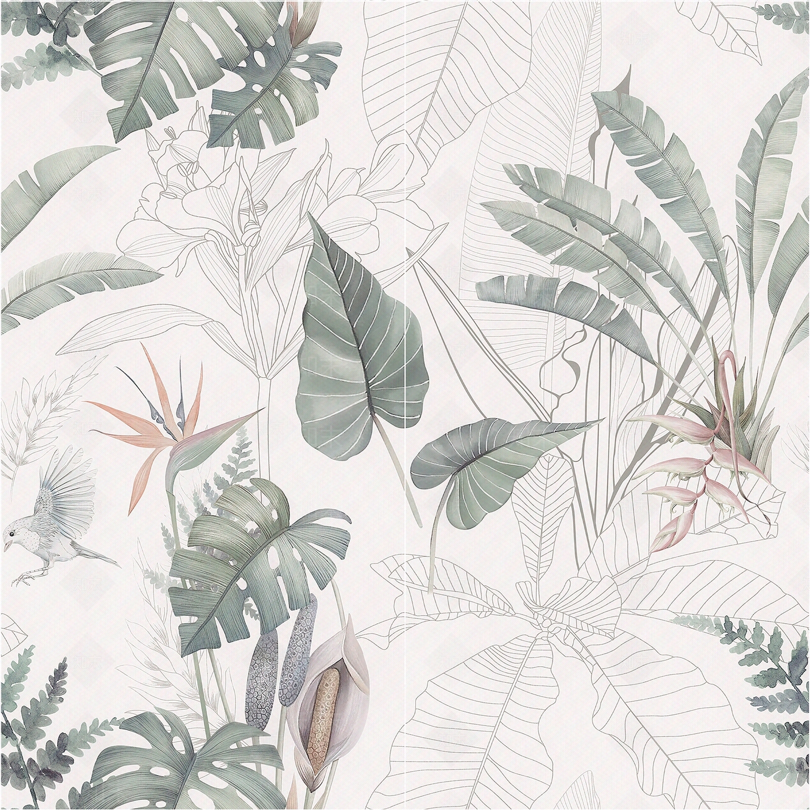 奶油法式花纹砖贴图下载【ID:1186707606】