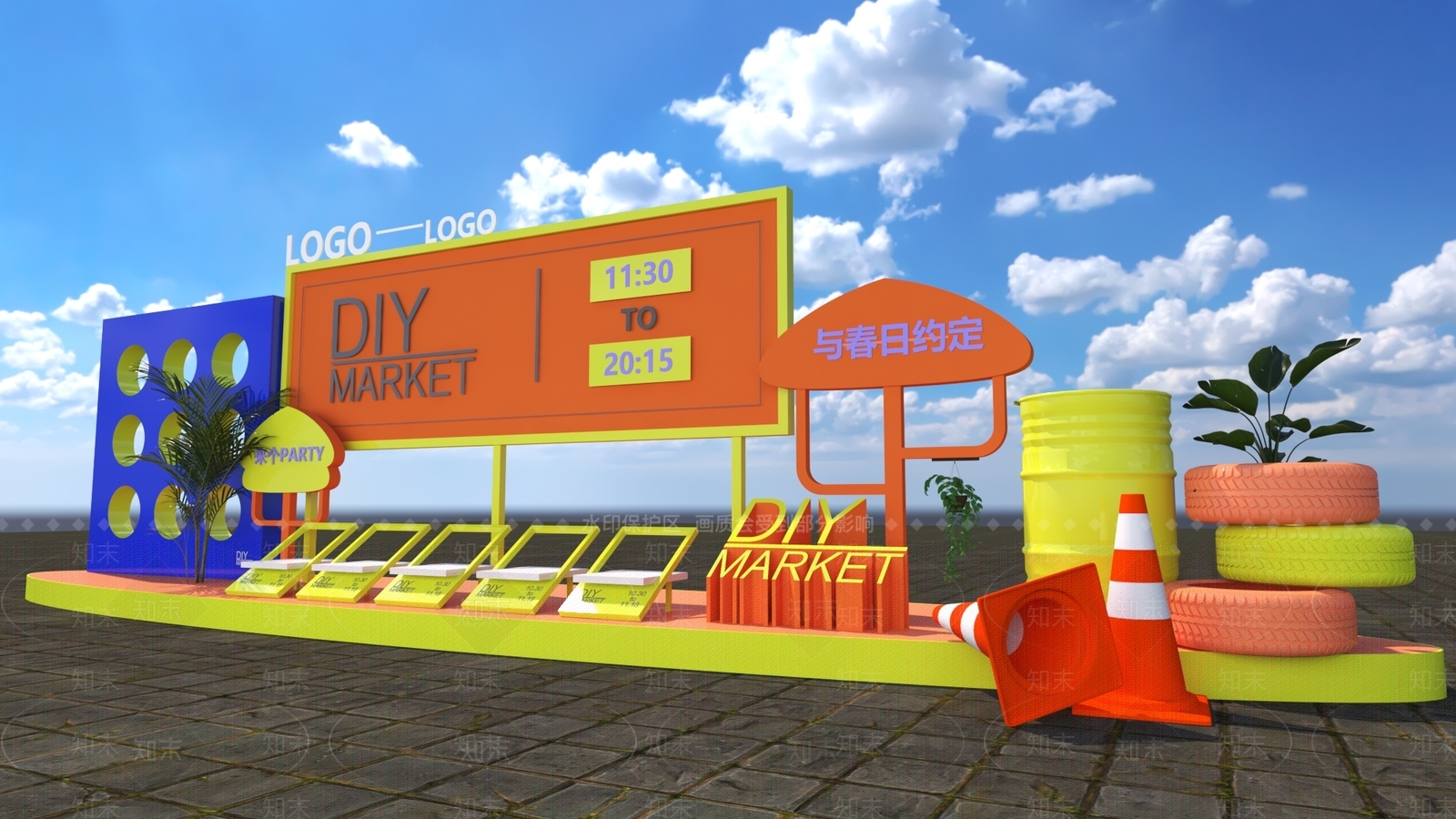 现代美陈3D模型下载【ID:1186711295】