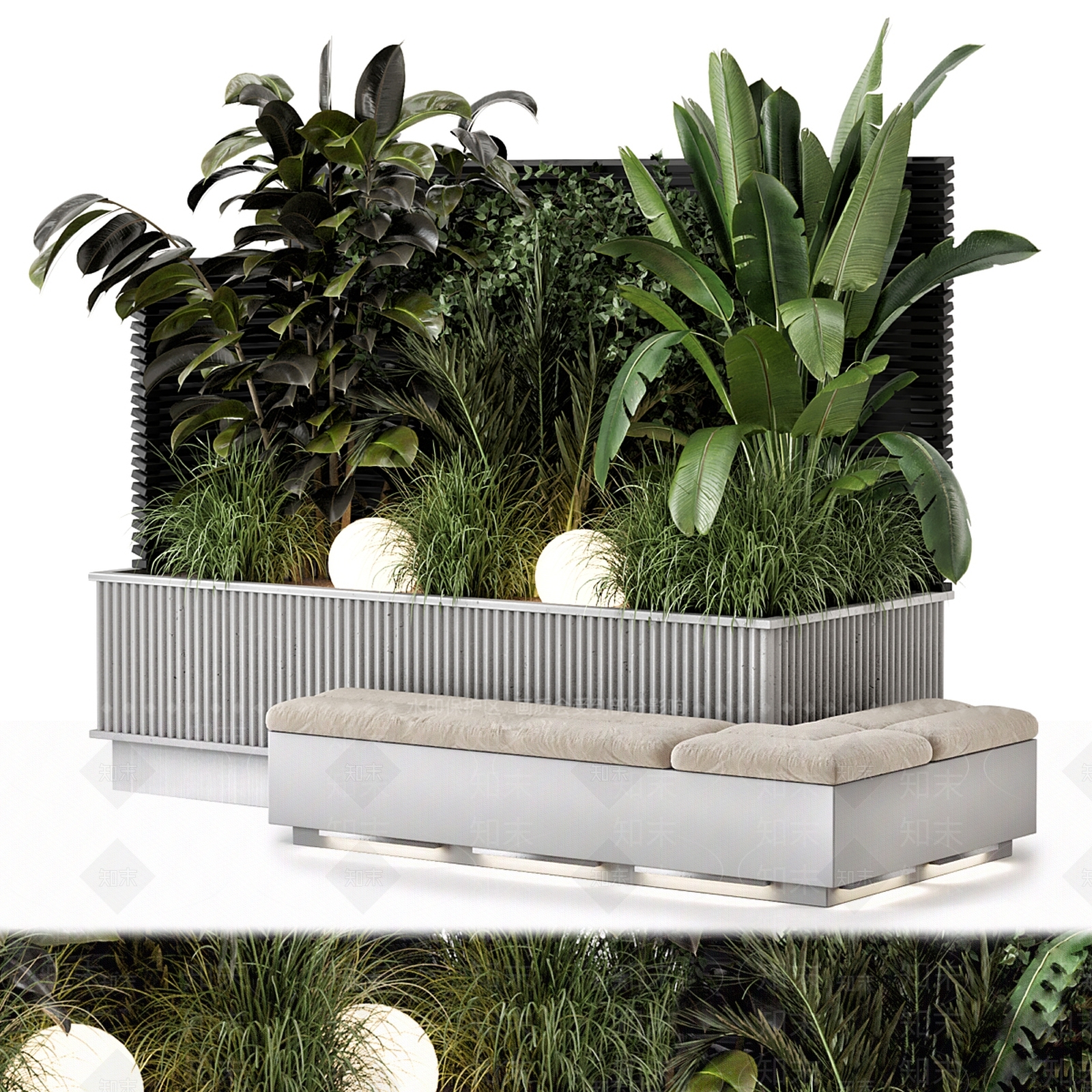 现代欧式花钵3D模型下载【ID:1186716544】