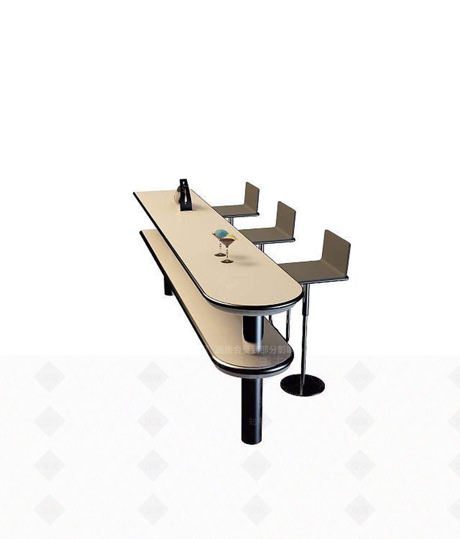 现代书桌3D模型下载【ID:1187338475】