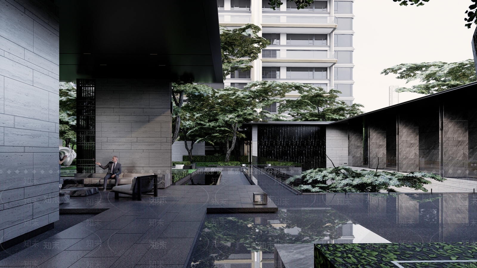 现代轻奢商业景观SU模型下载【ID:1186728670】