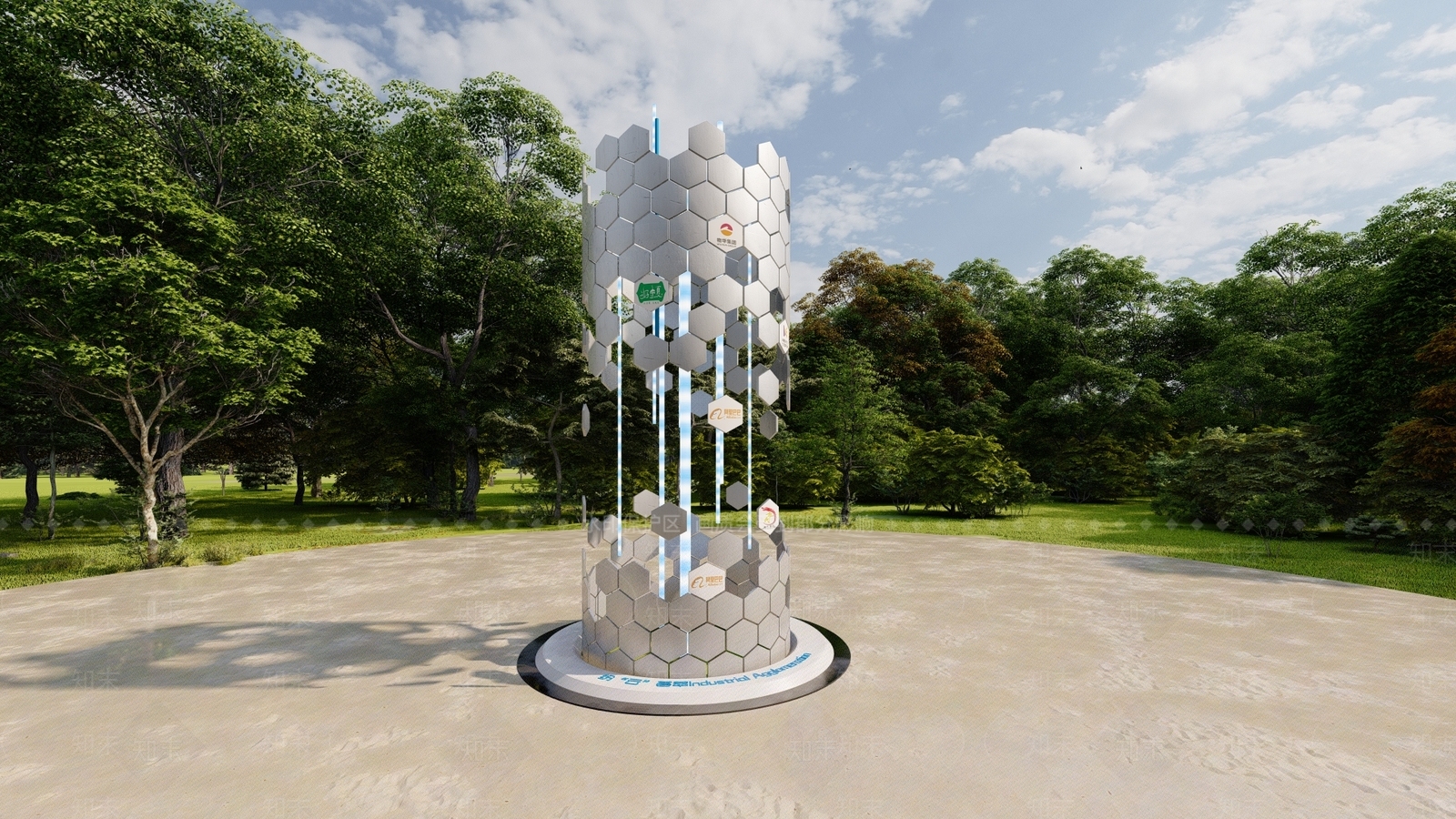 现代景观柱SU模型下载【ID:1186740442】