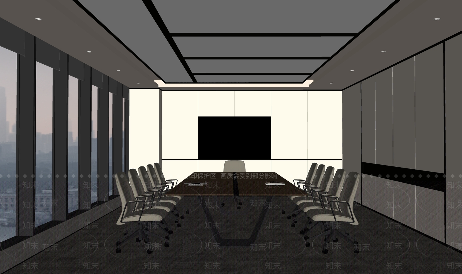 现代会议室SU模型下载【ID:1186740823】
