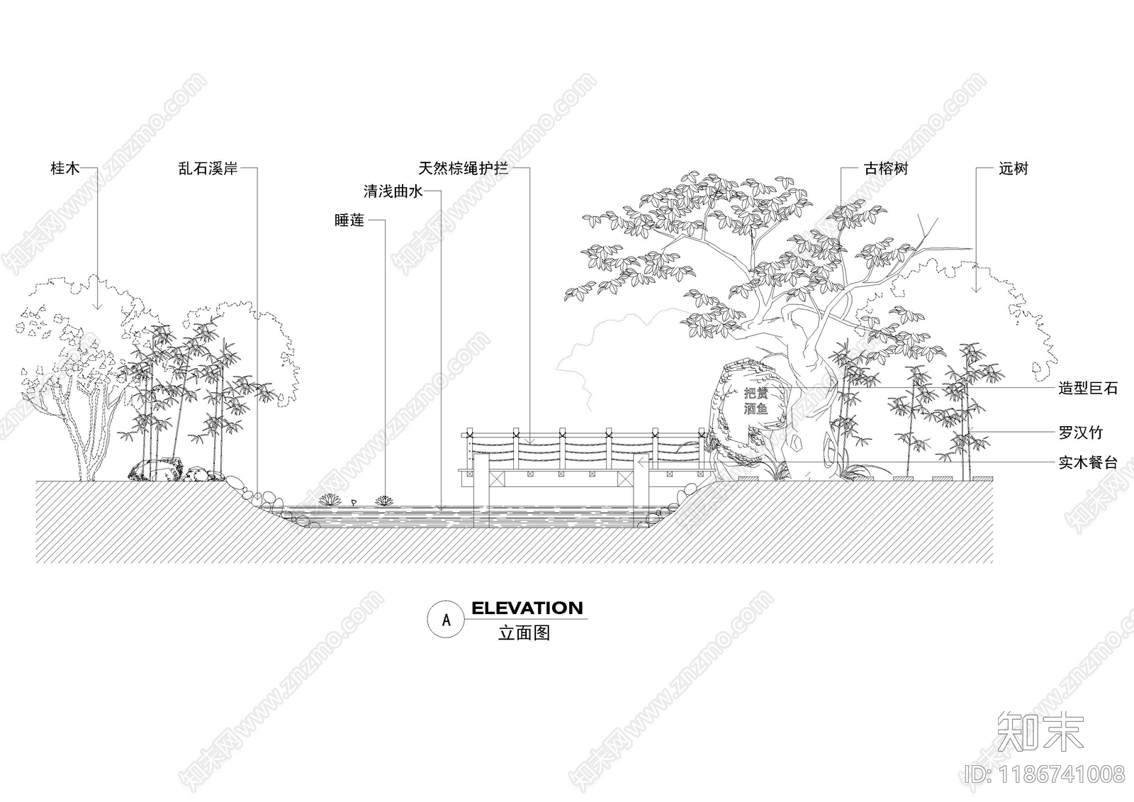 新中式中式平台施工图下载【ID:1186741008】