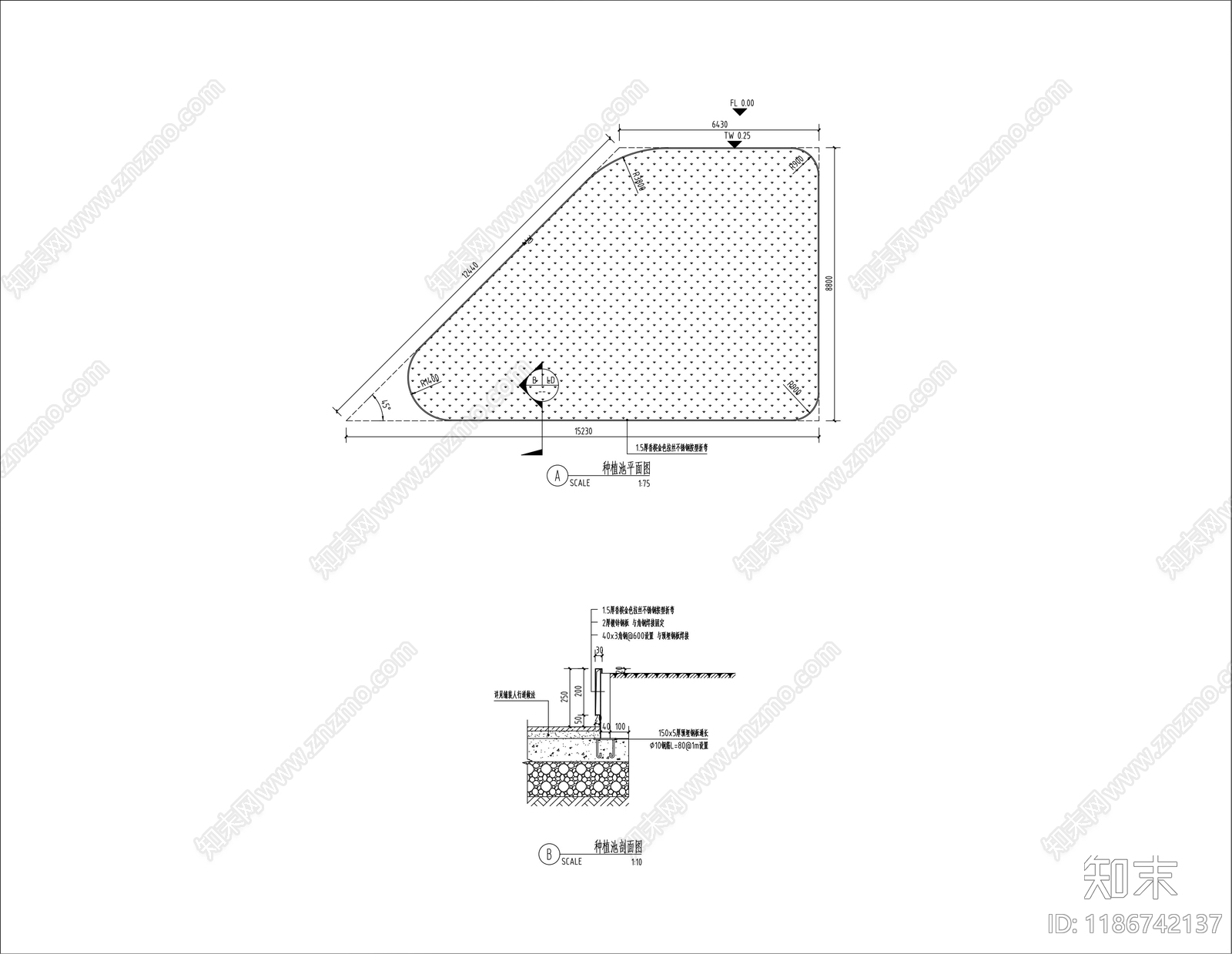 现代树池图库cad施工图下载【ID:1186742137】