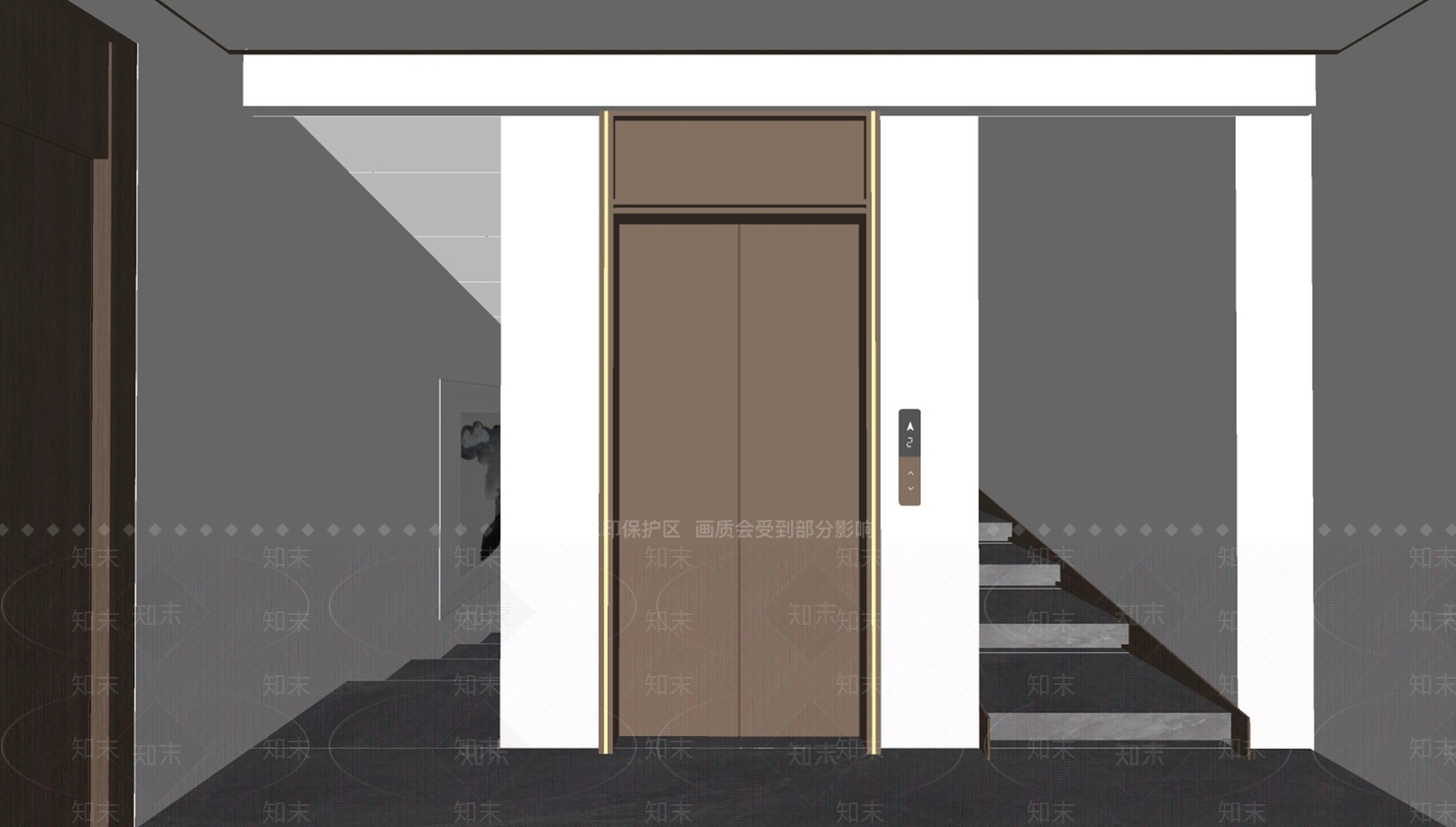 新中式电梯SU模型下载【ID:1186751130】