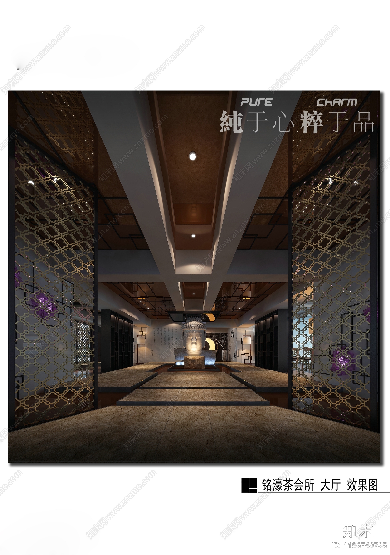 现代新中式会所cad施工图下载【ID:1186749785】