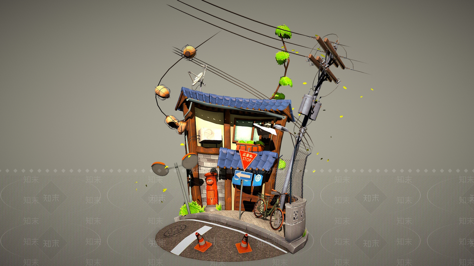现代艺术风格建筑3D模型下载【ID:1186749677】
