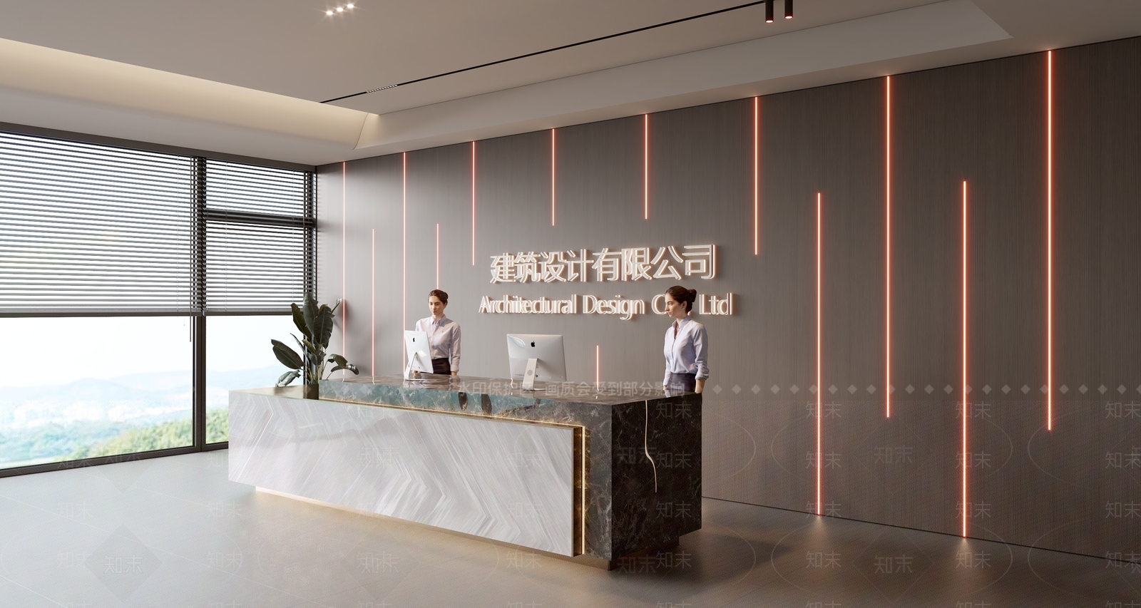 现代轻奢前台3D模型下载【ID:1186750477】