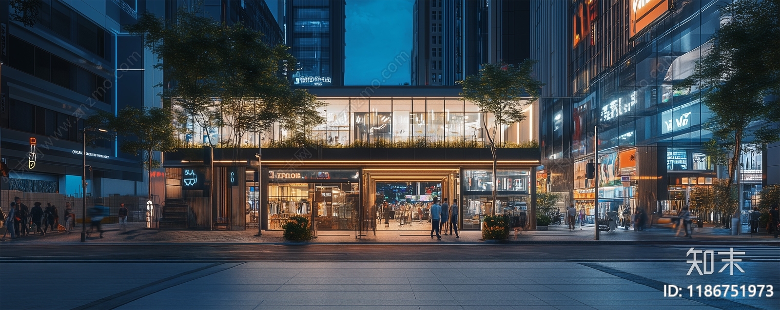 现代街道外景贴图下载【ID:1186751973】_【知末网贴图库】