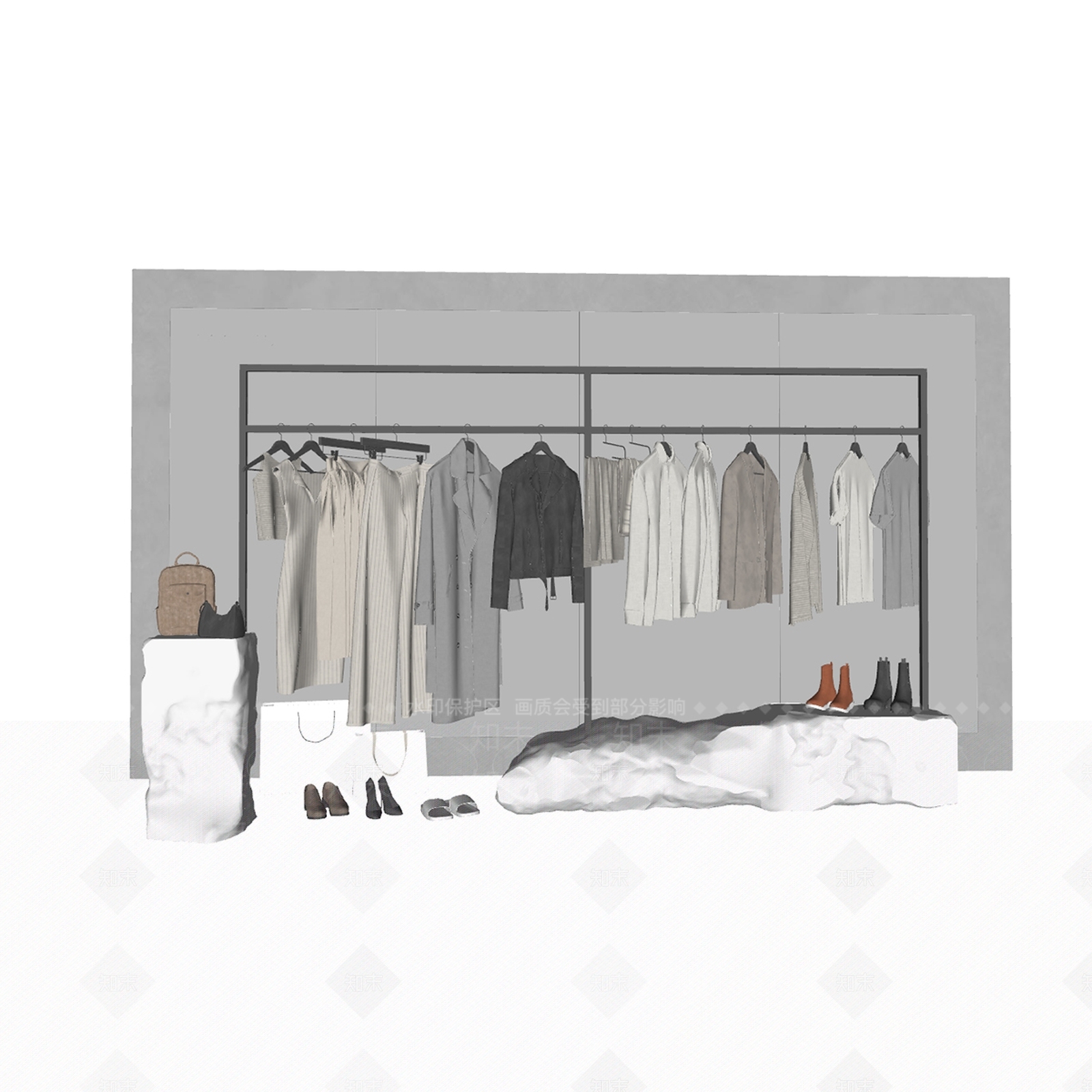 现代服装店SU模型下载【ID:1186755205】
