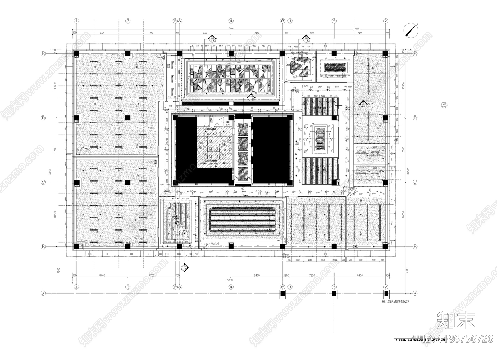 现代整体办公空间cad施工图下载【ID:1186756726】