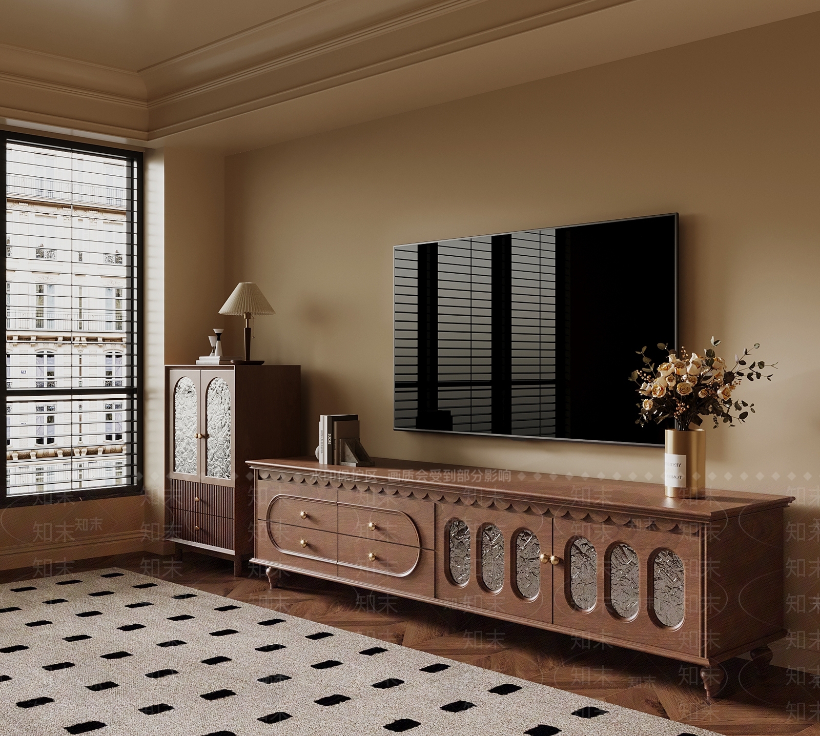法式中古电视柜3D模型下载【ID:1186756727】