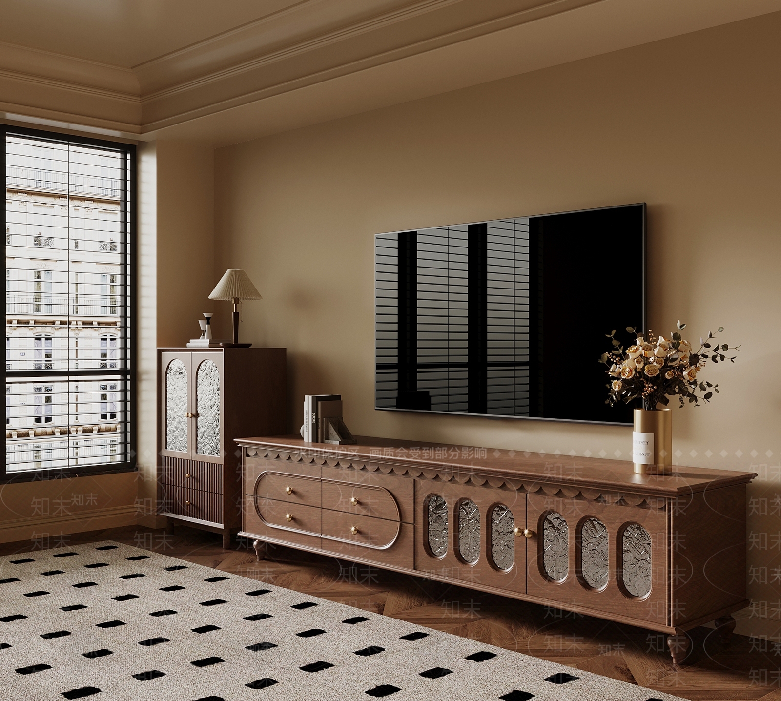 法式中古电视柜SU模型下载【ID:1186756807】