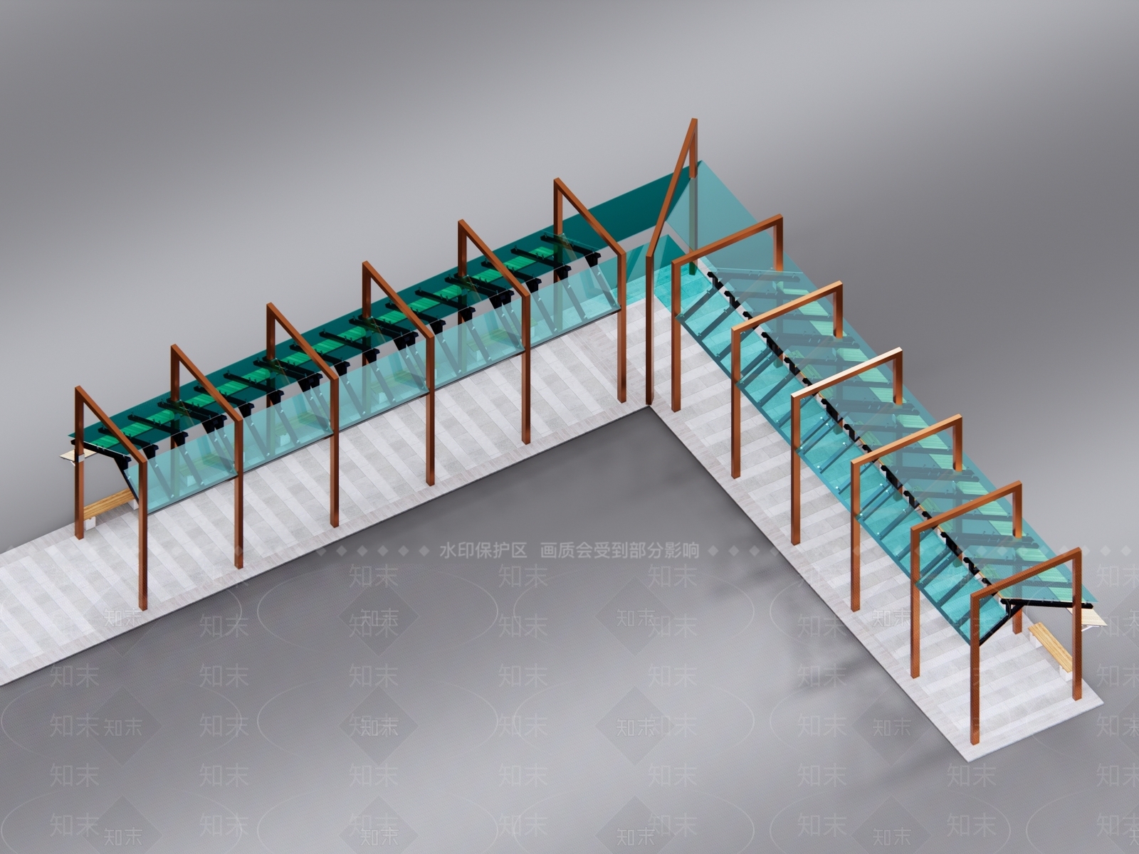 现代简约廊架3D模型下载【ID:1186760023】