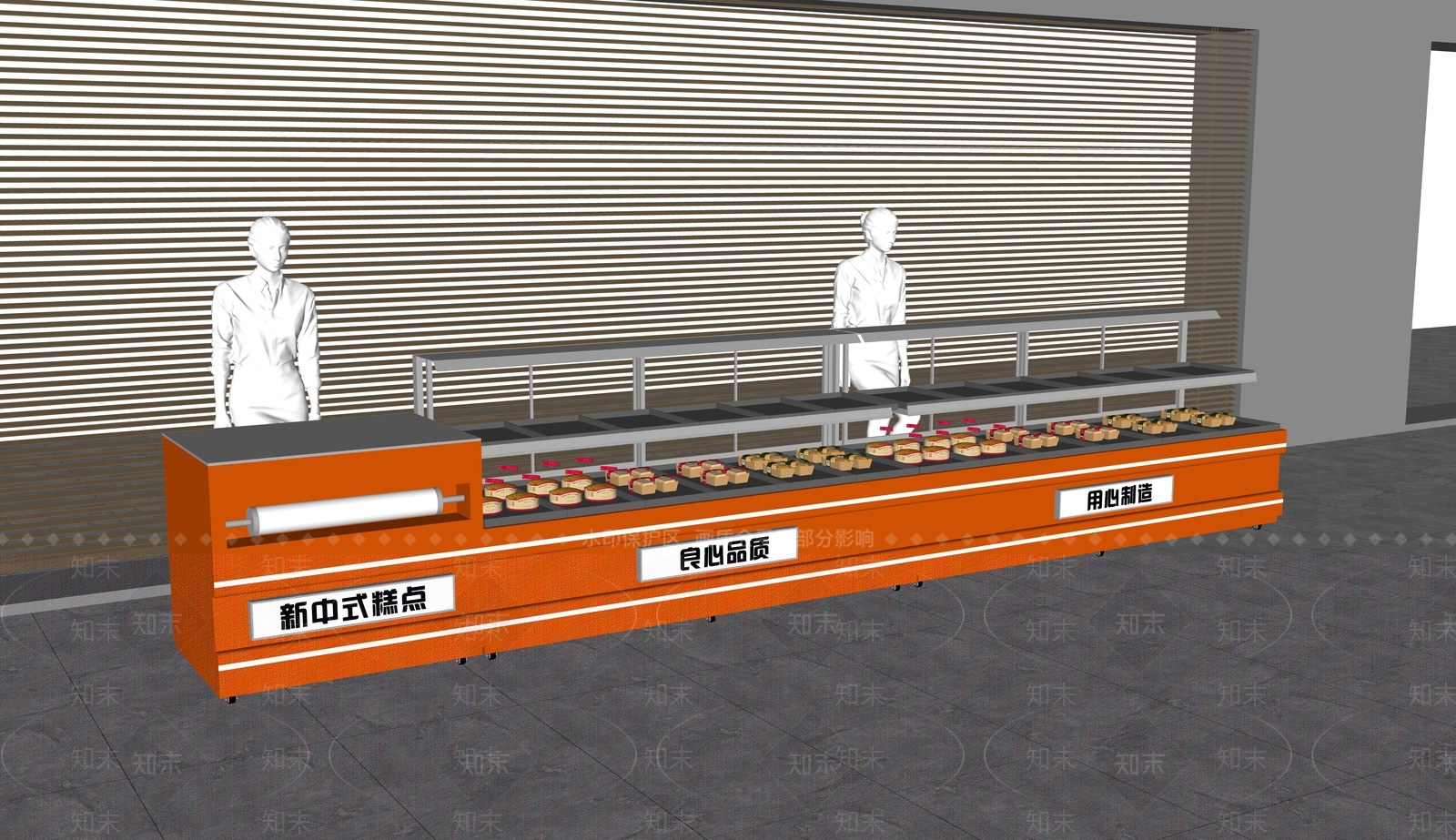 现代甜品面包店SU模型下载【ID:1186762531】