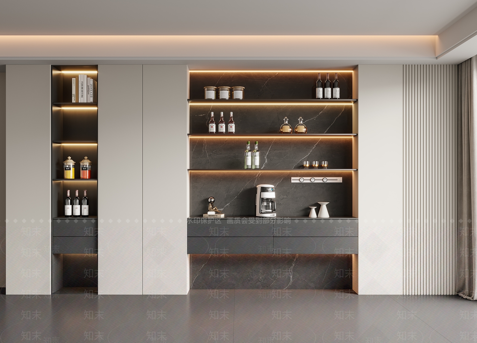 现代酒柜3D模型下载【ID:1186762730】