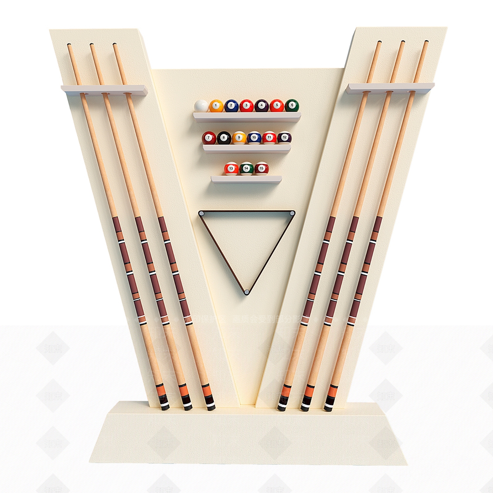 台球桌SU模型下载【ID:1186763481】