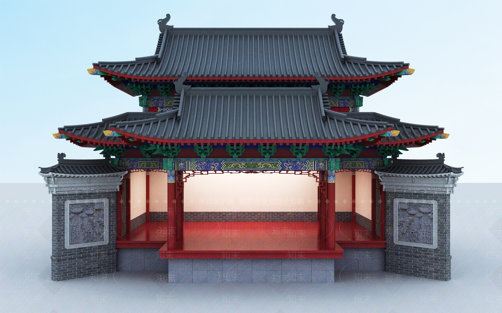 中式其他文体建筑3D模型下载【ID:1186774957】
