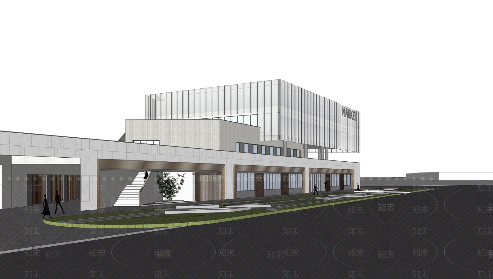 现代小公建SU模型下载【ID:1186778618】