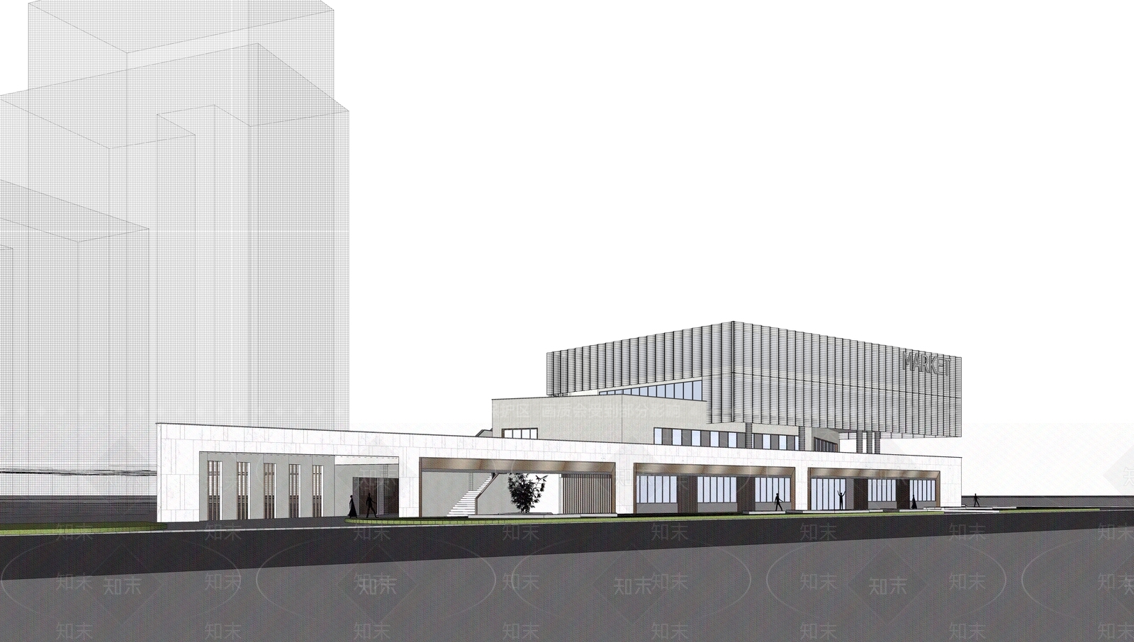 现代小公建SU模型下载【ID:1186778618】