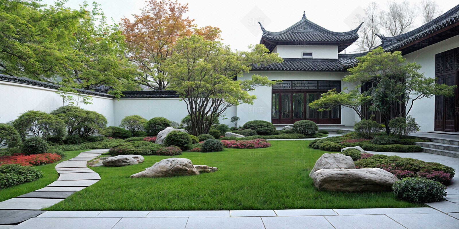 现代新中式其它外景贴图下载【ID:1186781174】