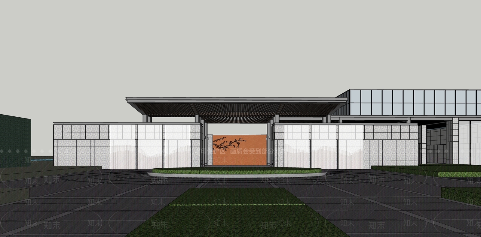 现代简约小区建筑SU模型下载【ID:1186781222】