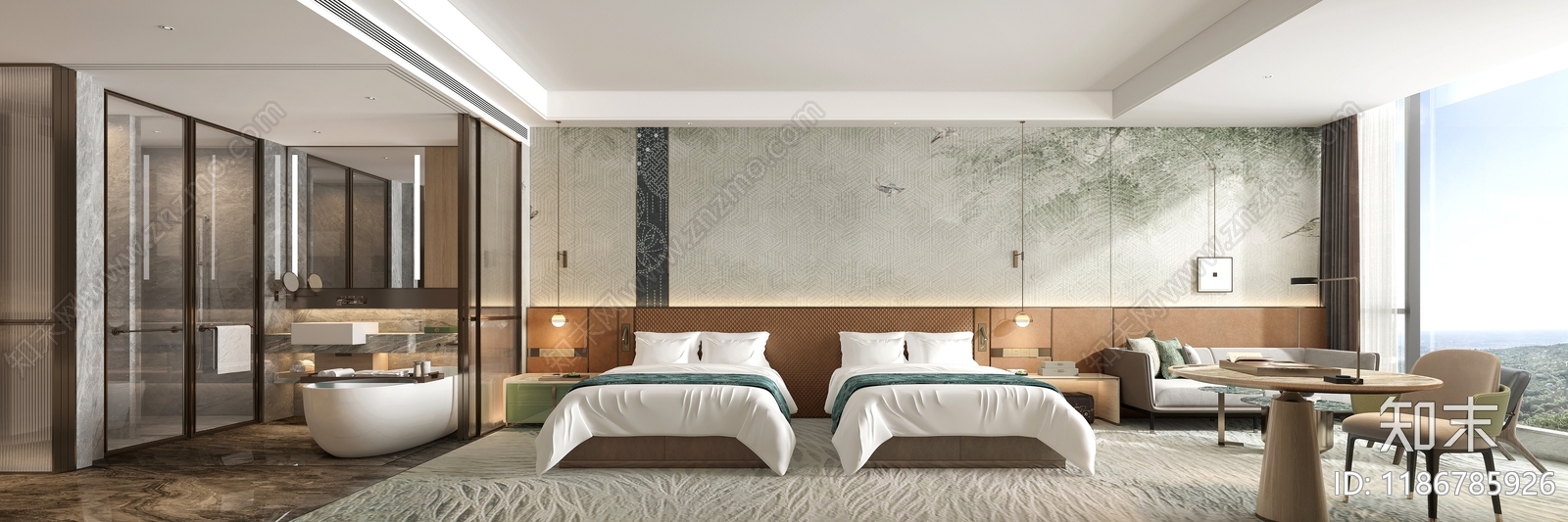 酒店客房施工图下载【ID:1186785926】