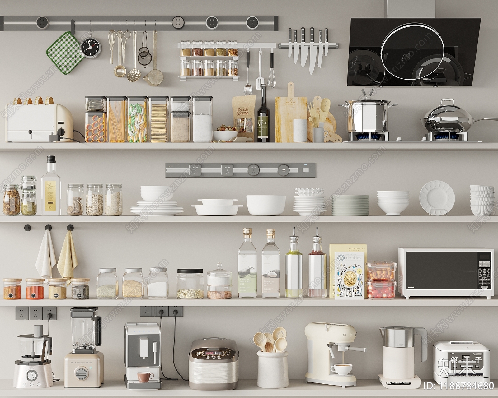 厨房用品3D模型下载【ID:1186784680】