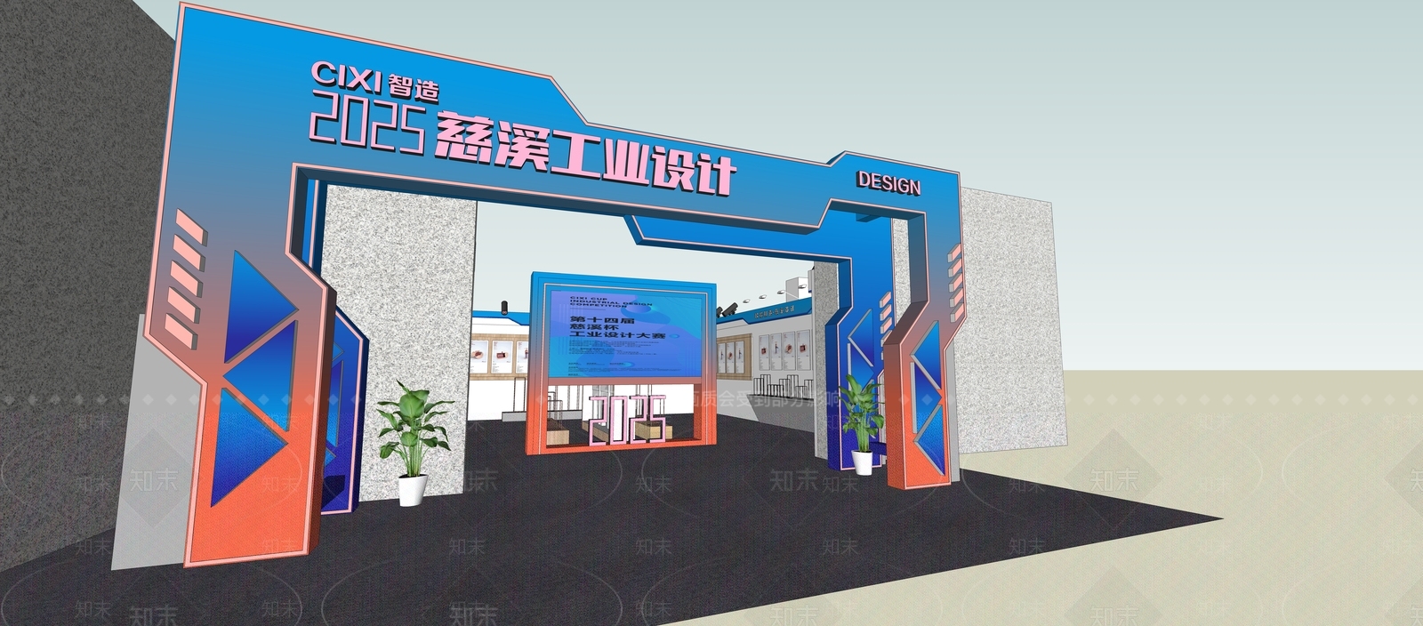 现代工业科技展厅SU模型下载【ID:1186789066】