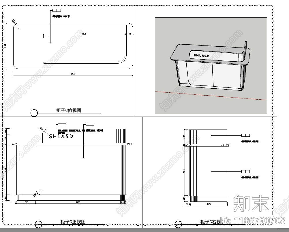 意式柜子cad施工图下载【ID:1186790708】