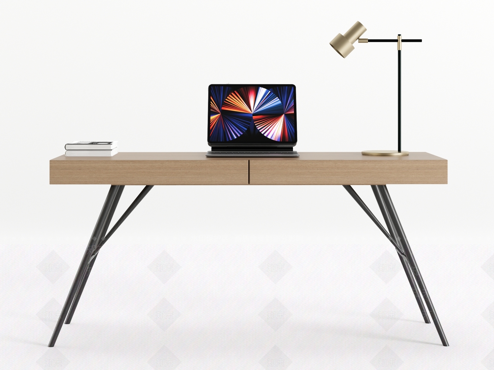 现代书桌SU模型下载【ID:1186800279】