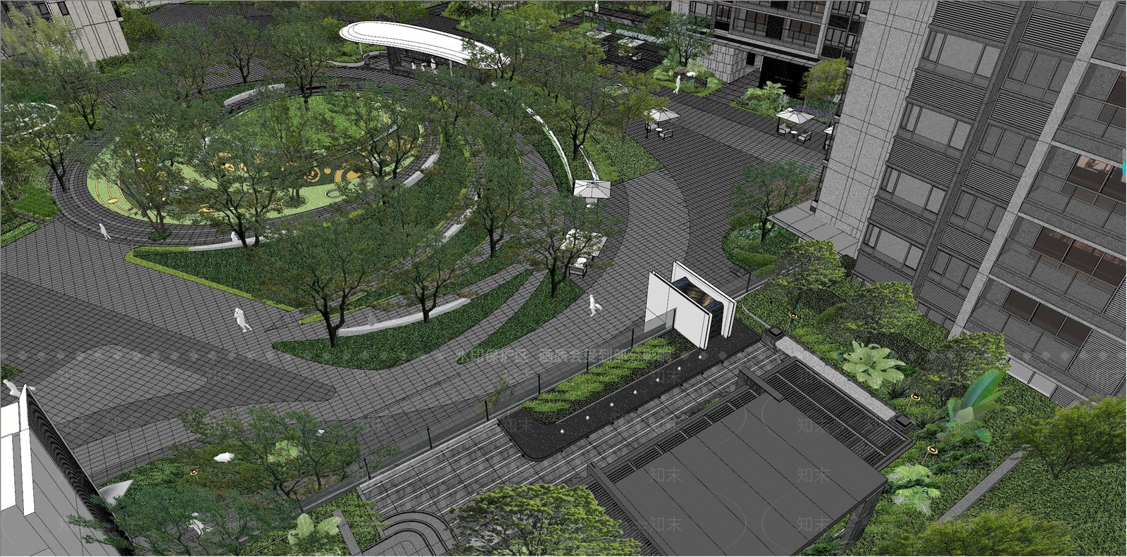 轻奢现代景观灯SU模型下载【ID:1186810337】