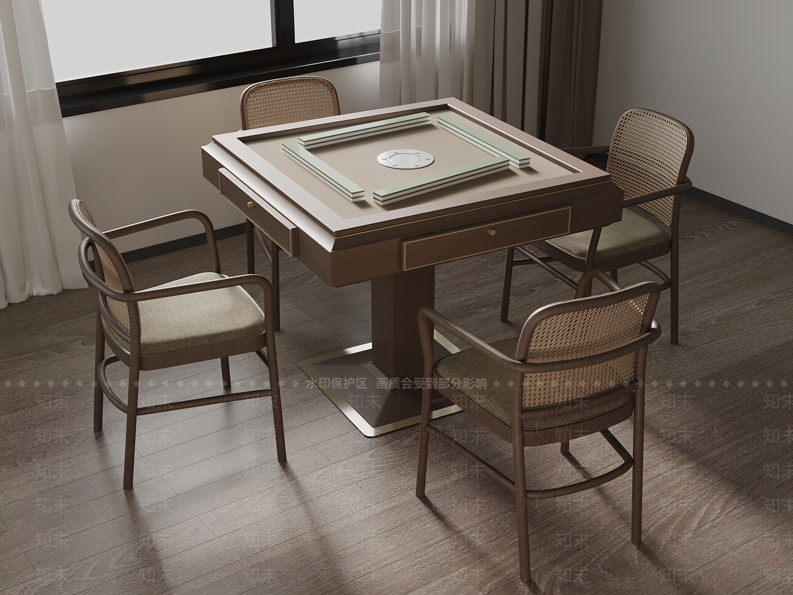 麻将桌3D模型下载【ID:1186813755】