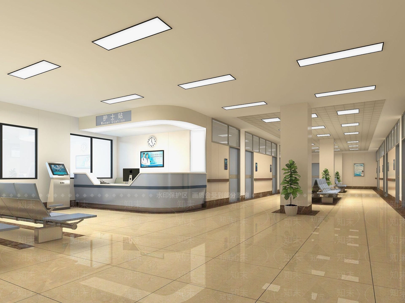 现代办公大厅3D模型下载【ID:1186823897】