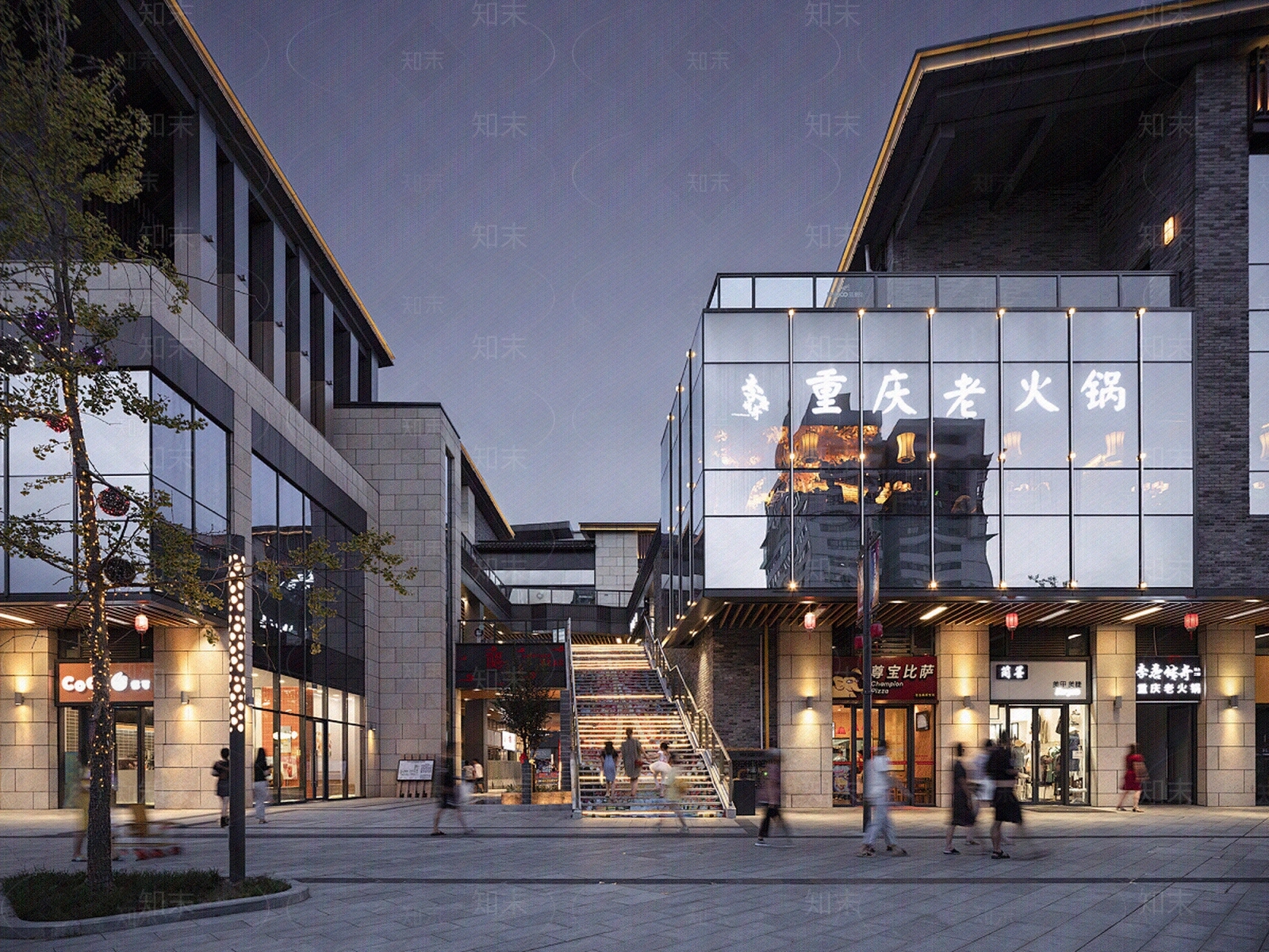 现代街道外景贴图下载【ID:1186825299】