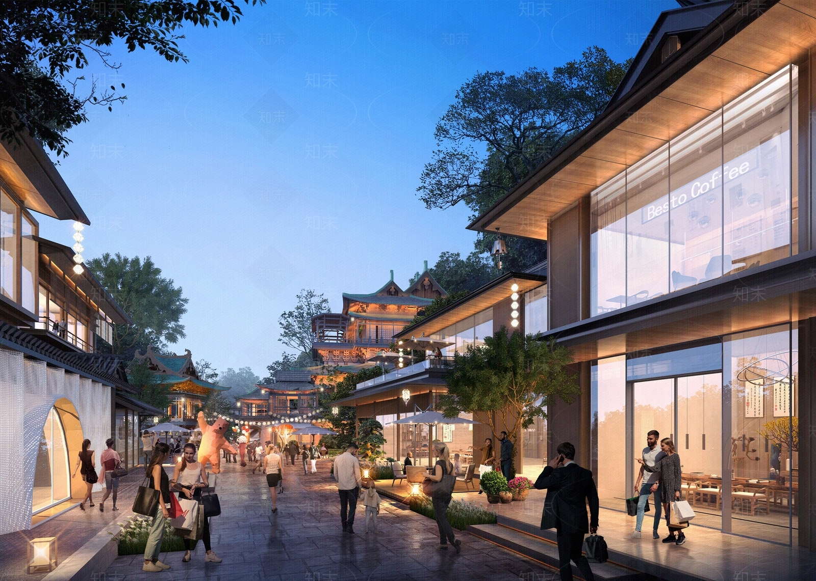 街道外景高清贴图材质