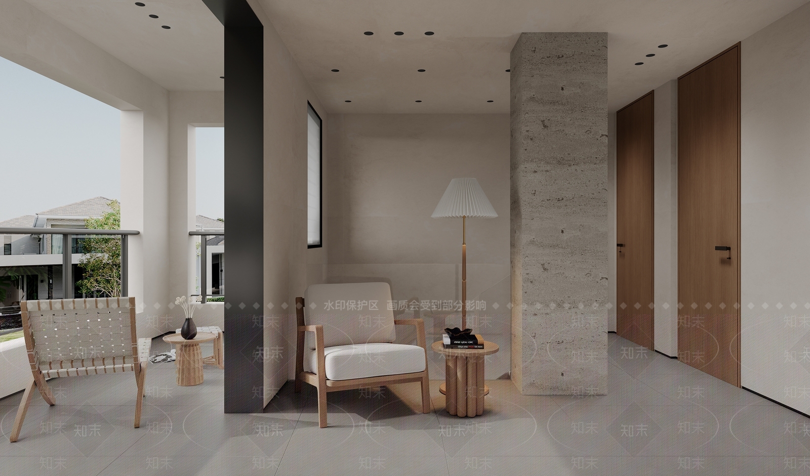 现代阳台3D模型下载【ID:1186827792】