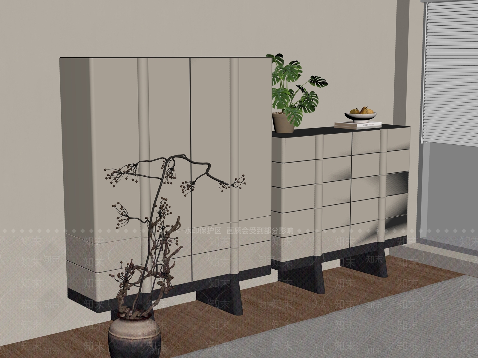 现代斗柜SU模型下载【ID:1186828702】