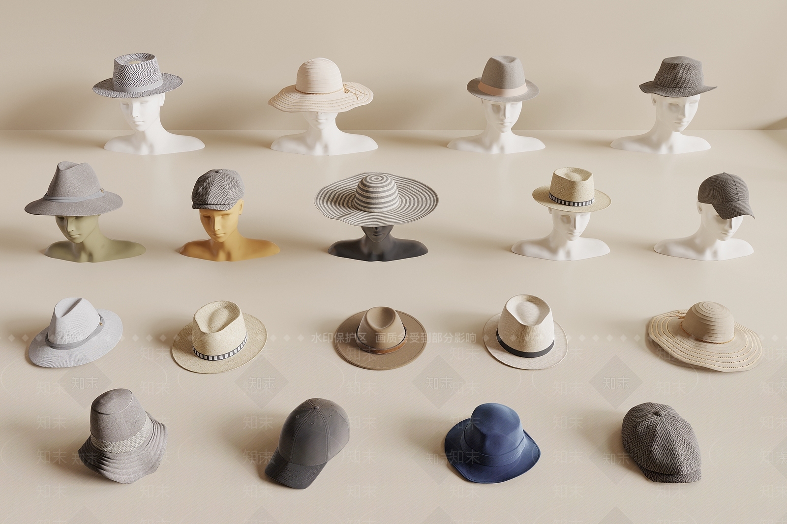 帽子3D模型下载【ID:1186830370】