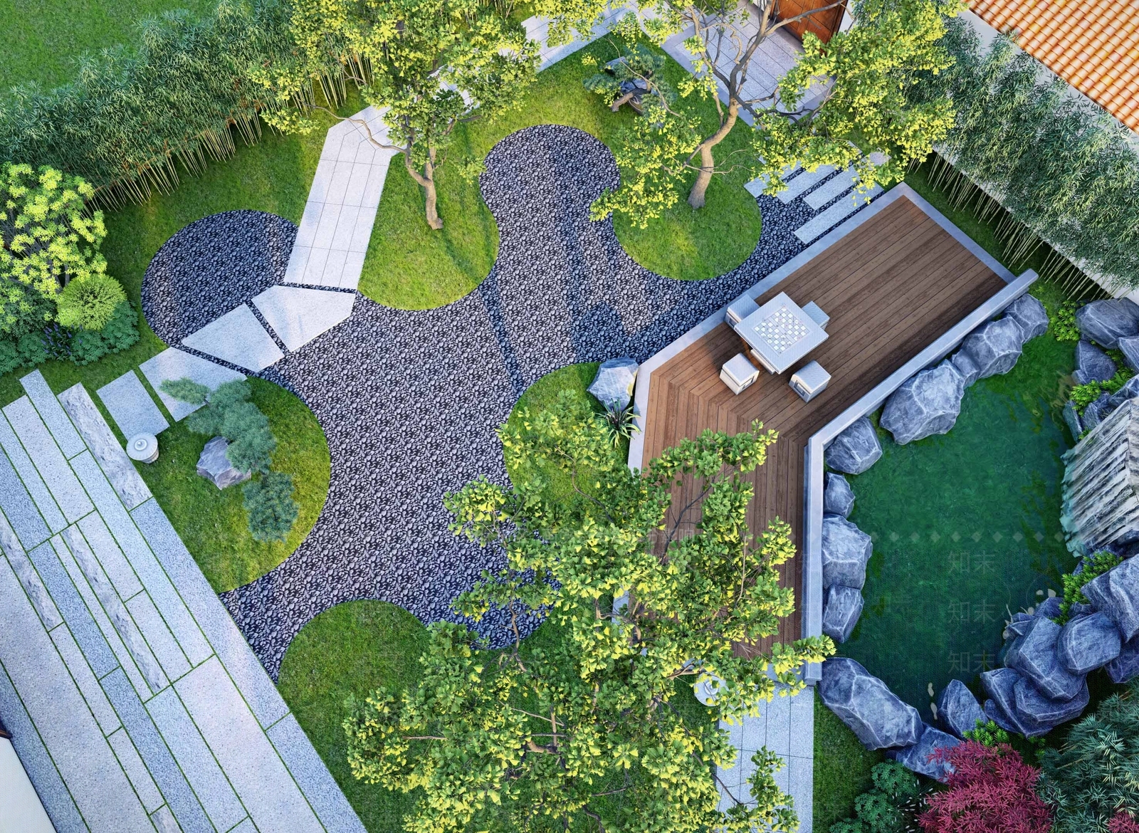 日式庭院SU模型下载【ID:1186833762】