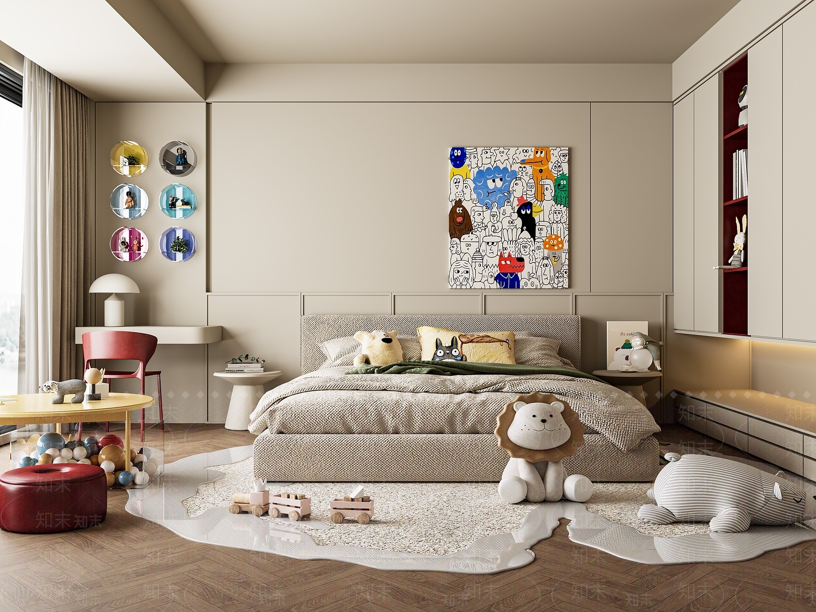 现代儿童娱乐室3D模型下载【ID:1186838423】