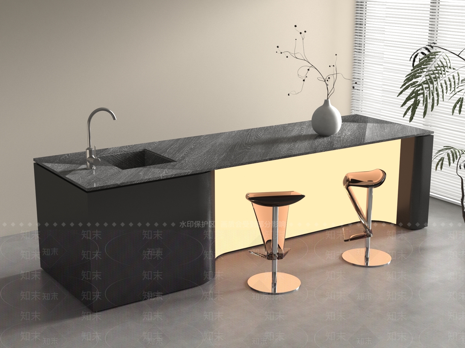 吧台3D模型下载【ID:1186843403】