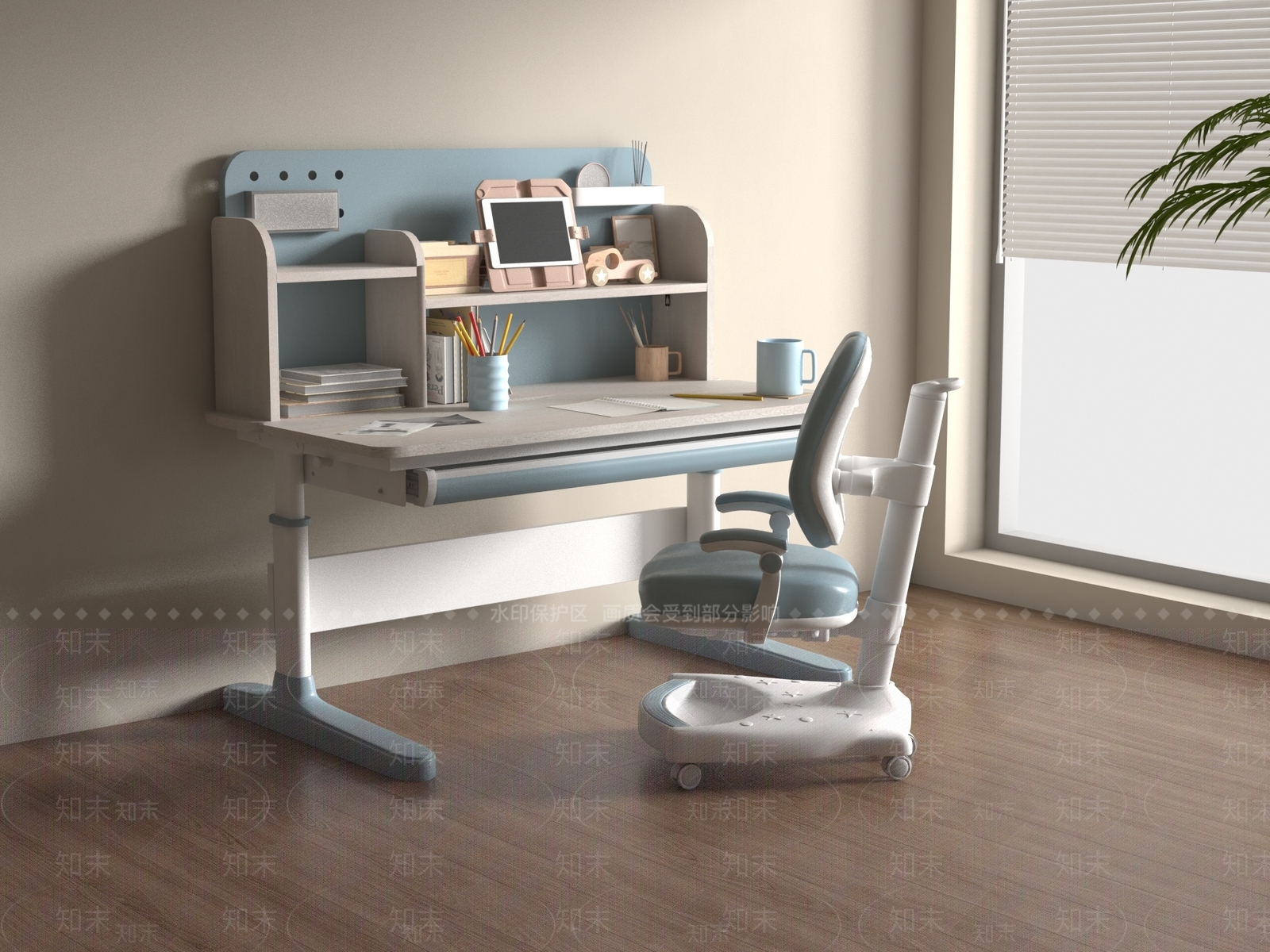 儿童桌椅3D模型下载【ID:1186844089】